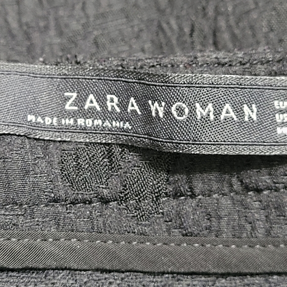 ZARA Asymmetrical Ruffled Mini Skirt Layered Frill Hem Flare Black Flirty Party - Picture 7 of 9